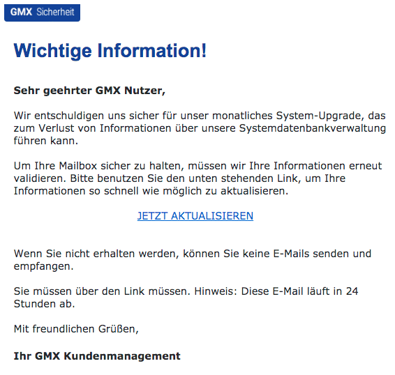 2020-04-18 GMX Phishing-Mail Letzte Warnung