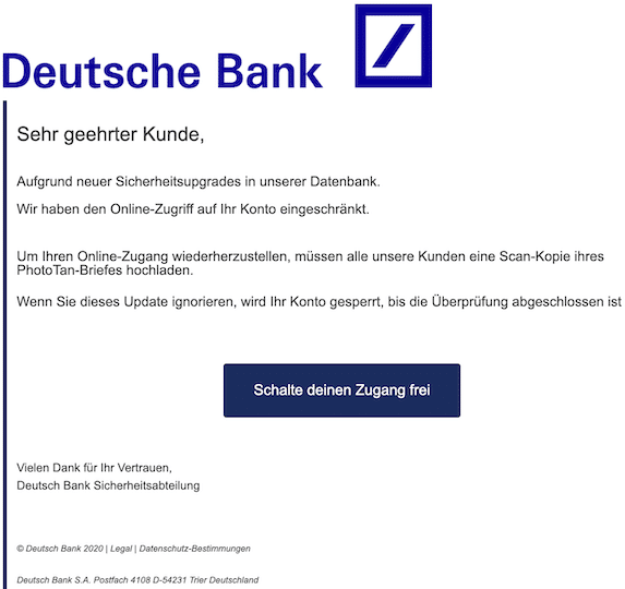 2020-04-27 Deutsche Bank Phishing