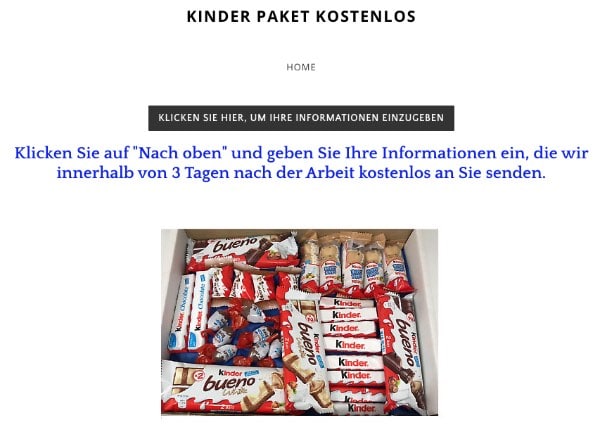 2020-04-27 KINDER PAKET KOSTENLOS Betrug