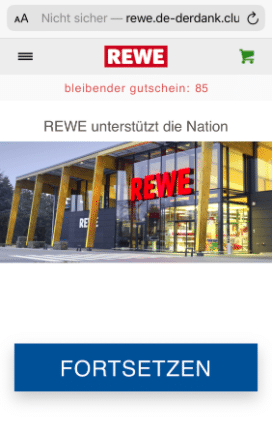 2020-08-13 WhatsApp Kettenbrief REWE 125 Euro Gutschein 1