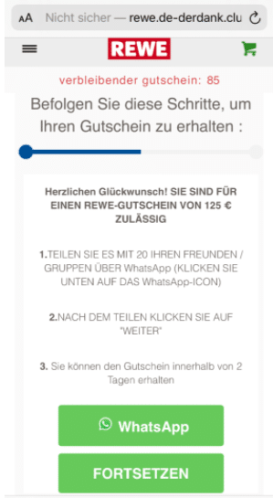 2020-08-13 WhatsApp Kettenbrief REWE 125 Euro Gutschein 3
