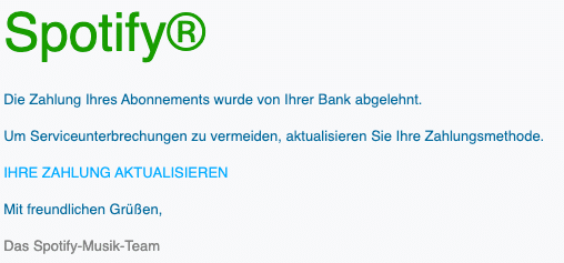 2020-08-19 Spotify Spam Fake-Mail Zahlung