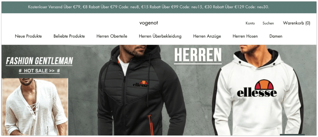 vogenot Onlineshop Erfahrung