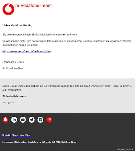 2020-06-03 Phishing Vodafone