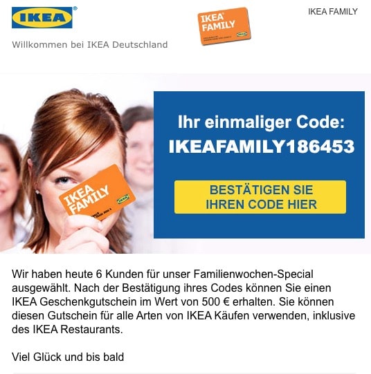 2020-06-10 IKEA Spam Fake-Mail Bis bald in unserem Shop