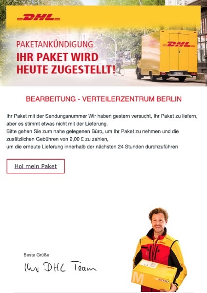 2020-06-18 DHL SPam Fake-Mail Ihr Paket wird zurueckgesandt