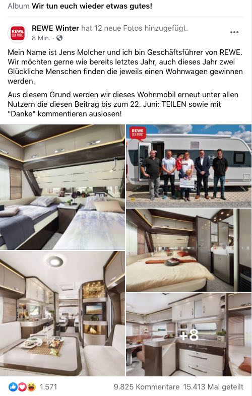 2020-06-15 Facebook Fake-Gewinnspiel REWE Wohnmobil