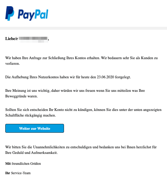 PayPal Phishing aktuell Diese EMails sind Betrug (Spam Übersicht)