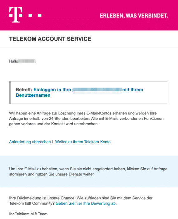 2020-06-25 Telekom Spam-Mail T-Online-Account Warnung E2