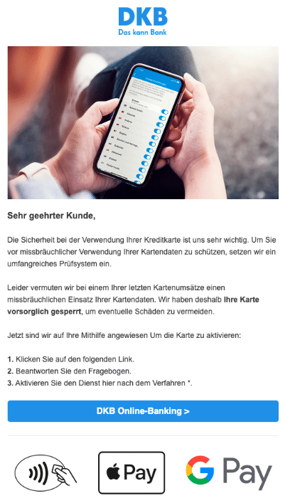 2020-07-02 DKB Spam Fake-Mail Sicherheitshinweis