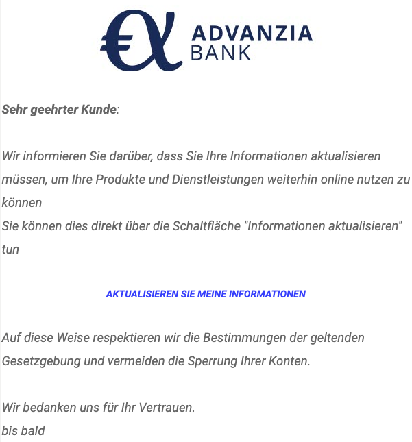 2020-07-20 Advanzia Spam Fake-Mail Wir info‌‌‌‌‌‌‌‌‌‌‌‌‌‌‌‌‌‌rmieren Sie da‌‌‌‌‌‌‌‌‌‌‌‌‌‌‌‌‌‌‌‌‌‌‌‌‌‌‌‌‌‌rueber