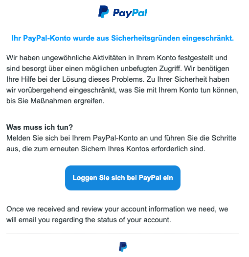PayPal Phishing aktuell: Diese E-Mails sind Betrug (Spam Übersicht)