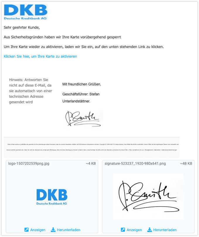 2020-07-27 Phishing DKB 1