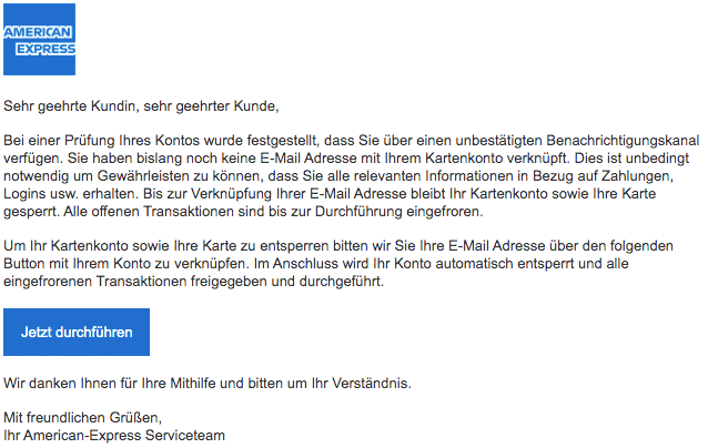 2020-08-02 American Express Spam Fake-Mail Verknuepfung Ihre E-Mail Adresse