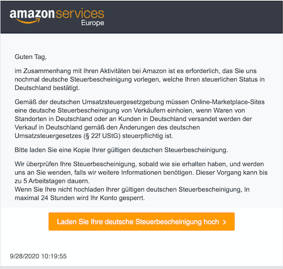 2020-09-28 Amazon seller Phishing