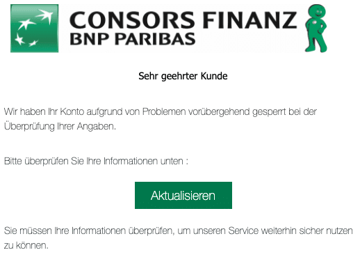 2020-08-04 Consorsfinanz Spam Fake-Mail Konto gesperrt