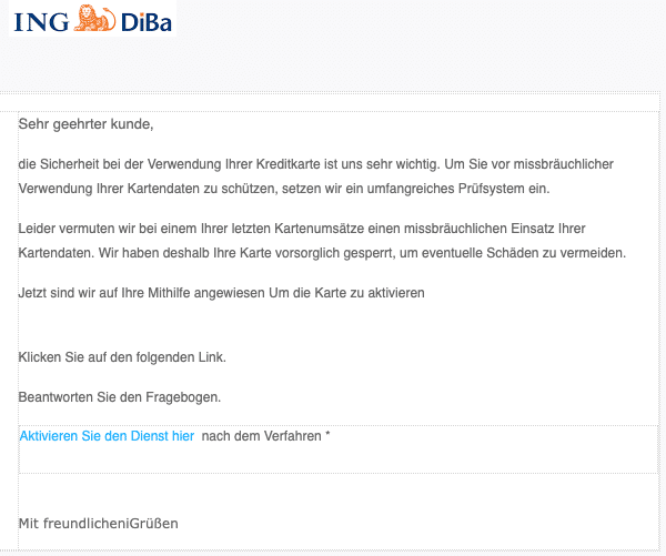 2020-08-04 ING Diba Spam Fake-Mail Wichtige Meldung