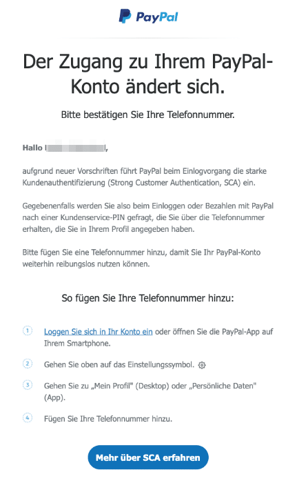 2020-08-04 PayPal E-Mail Die Art und Weise wie Sie sich bei PayPal einloggen ändert sich