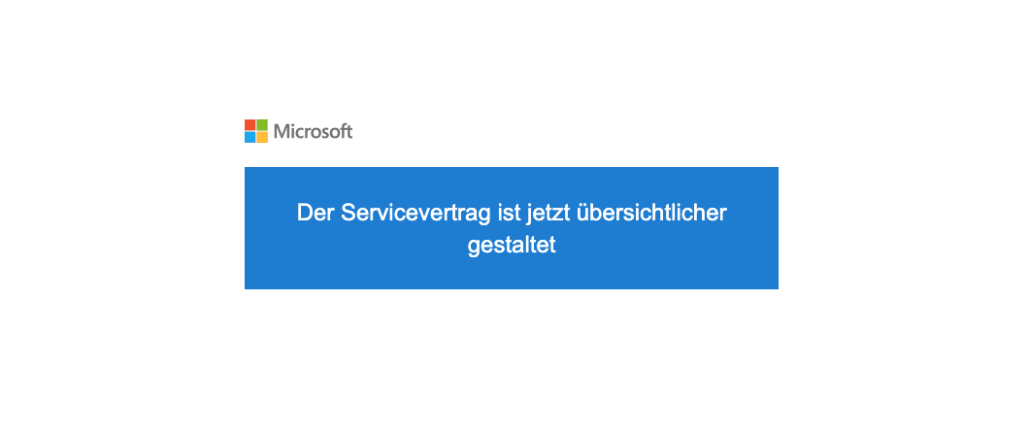 2020-08-06 Microsoft E-Mail Aenderungen an unseren Nutzungsbedingungen