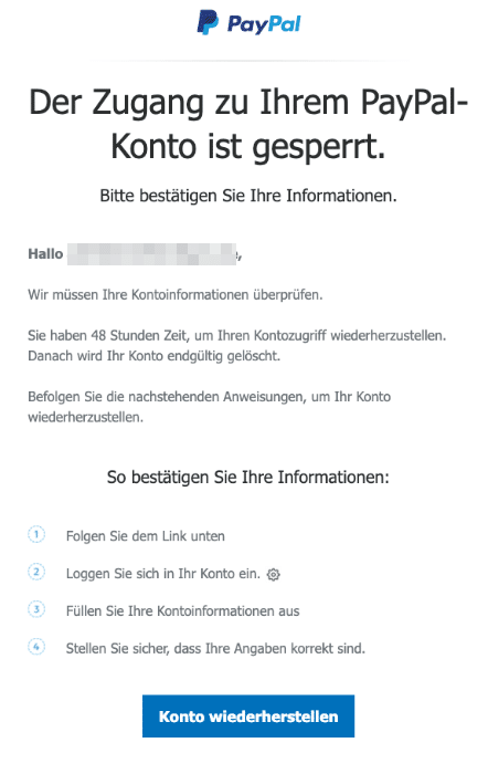 Paypal Mails Betrug
