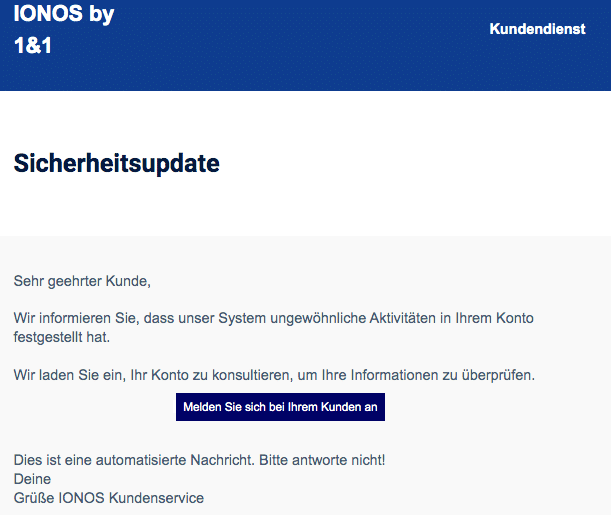 2020-08-22 IONOS Spam-Mail Fake Sicherheitsupdate