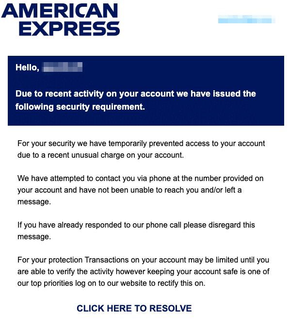 2020-10-14 American Express Spam-Mail Fake