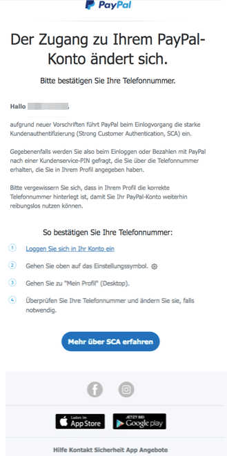 PayPal Spam