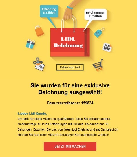 2020-09-06 Lidl Spam Fake-Mail Belohnung