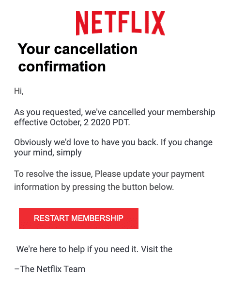 2020-10-05 Netflix Spam-Mail Fake To continue your payment information