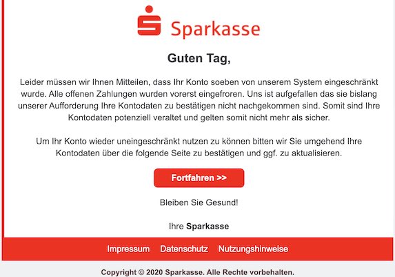 2020-10-27 Sparkasse Spam