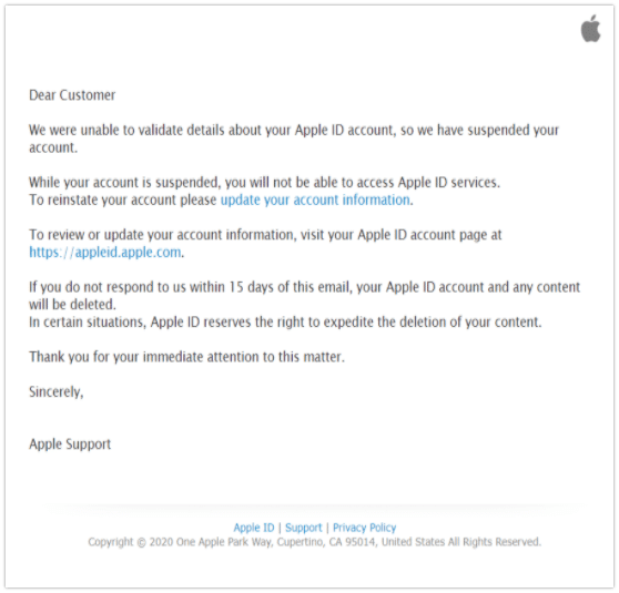 2020-11-12 Phishing Apple