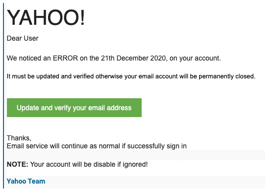 2020-12-21 Yahoo Spam-Mail Udate