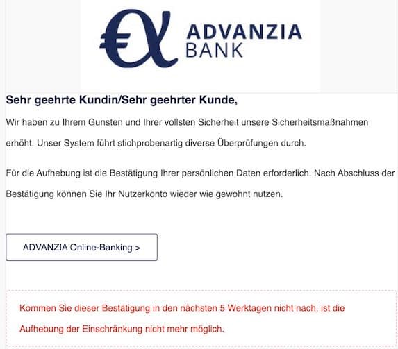 2020-11-19 Advanzia Phishing