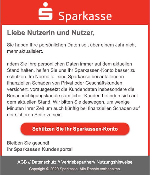 2020-11-20 Sparkasse Phishing