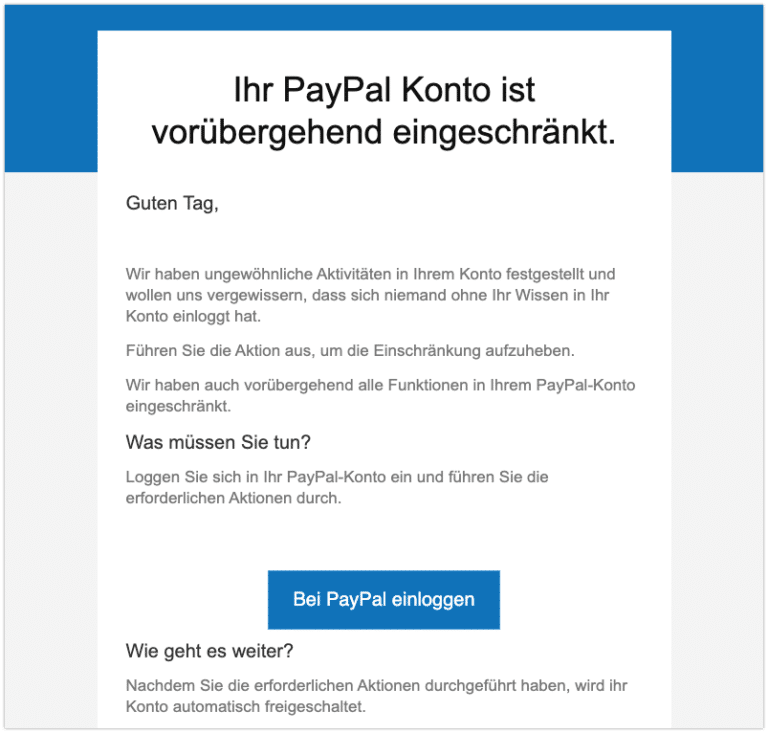 PayPal Phishing aktuell: Diese E-Mails sind Betrug (Spam Übersicht)