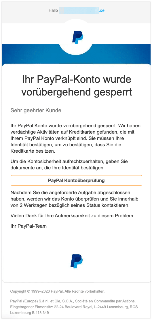 PayPal Phishing aktuell: Diese E-Mails sind Betrug (Spam Übersicht)