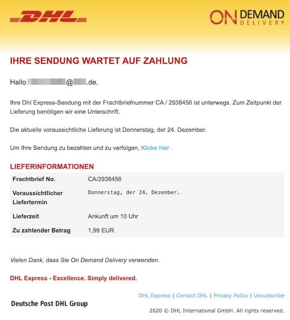 2020-12-23 DHL Spam