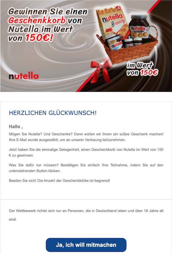 2021-03-07 nutella Gewinnspiel