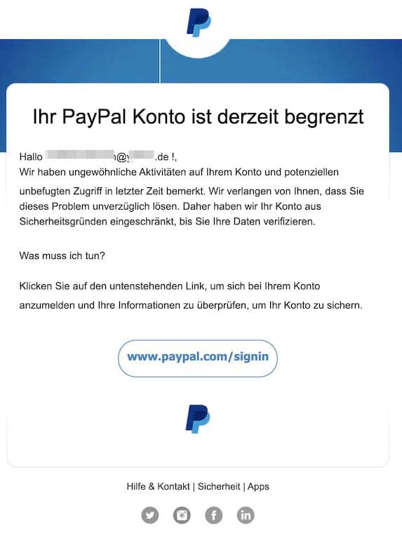 2021-01-24 PayPal Phishing