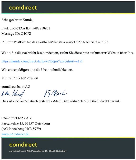 2021-02-08 Comdirect Spam