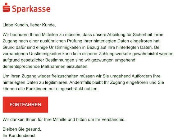 2021-02-13 Sparkasse Phishing