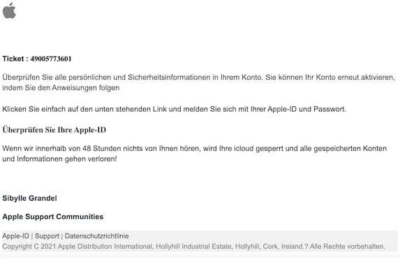 2021-03-26 Apple ID Spam