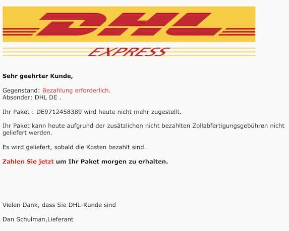 2021-03-27 DHL Spam