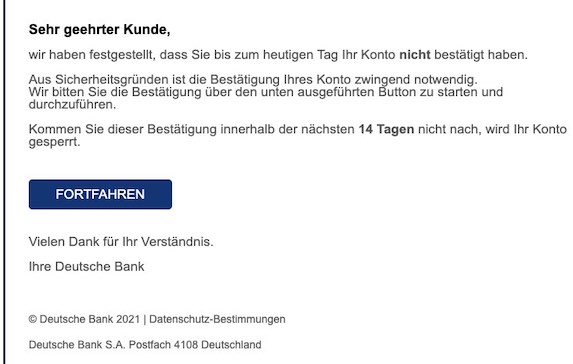 2021-04-18 Deutsche Bank Spam