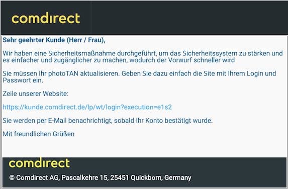 2021-04-26 Comdirect Spam